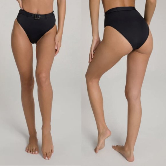 NEW Good American Showoff Belted High Waist Bikini Bottom in Black Sz. XS - Picture 5 of 5
